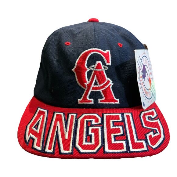 NWT California Angels Starter Spellout Brim Wool Snapback Hat Cap DEADSTOCK